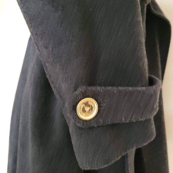 Michael Kors Womens Charcoal Gray Wool Blend Trench Coat Sz 16W - Picture 7 of 13